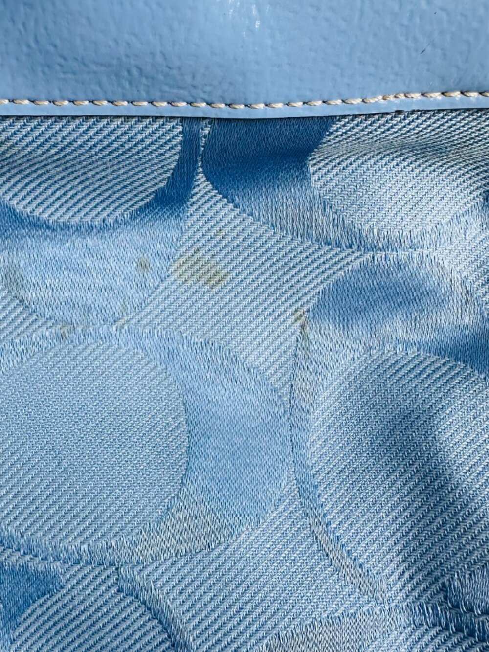 Coach Kyra Daisy Signature Backpack Blue Jacquard Flower Charm F16556 Rare Y2K - Picture 13 of 16